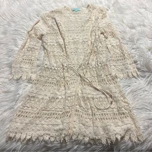 Melissa Odabash Cream Lace Swim Coverup